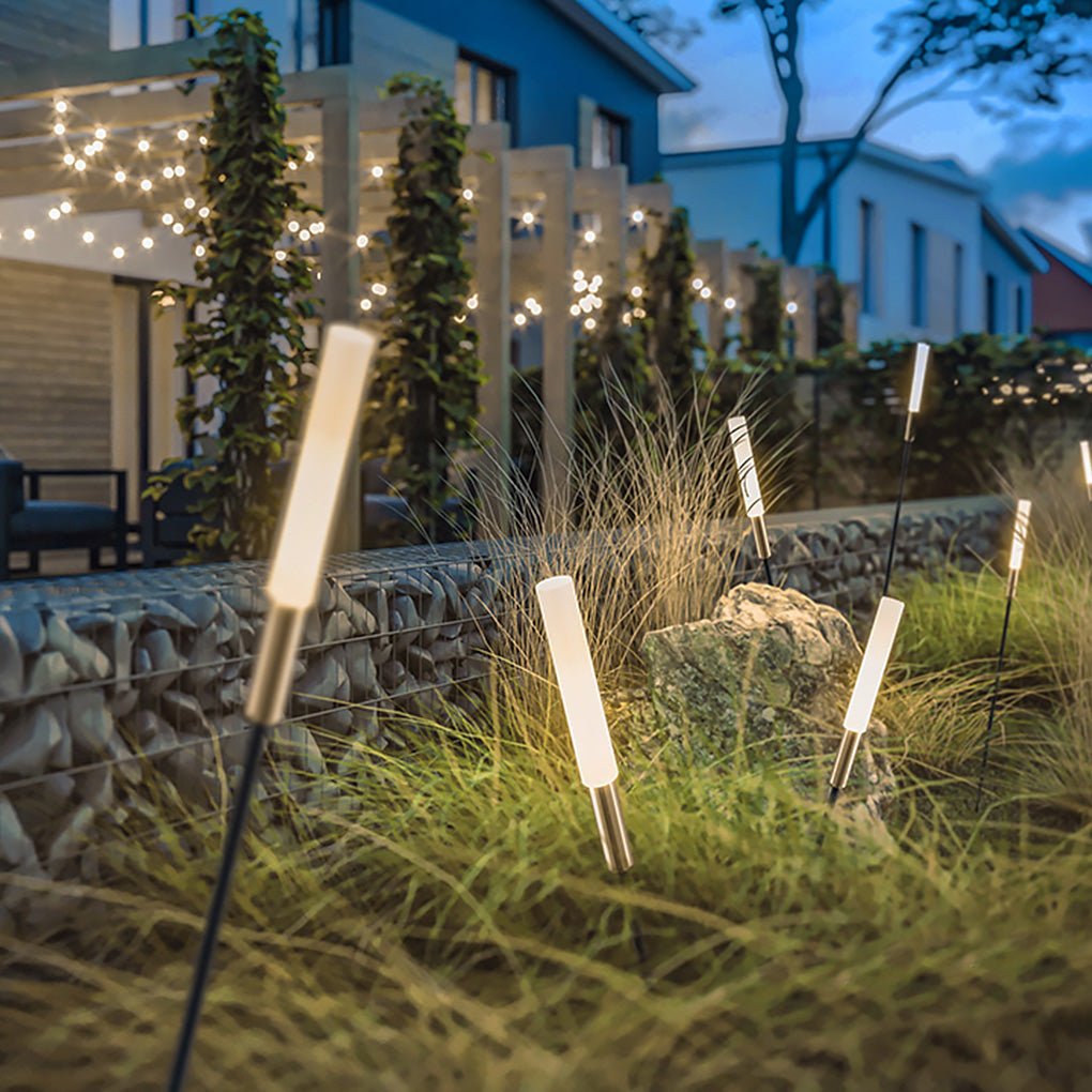 Reed & Cattail Outdoor Column Lights Low Voltage Solar LED Landscaping Garden Lawns Lighting