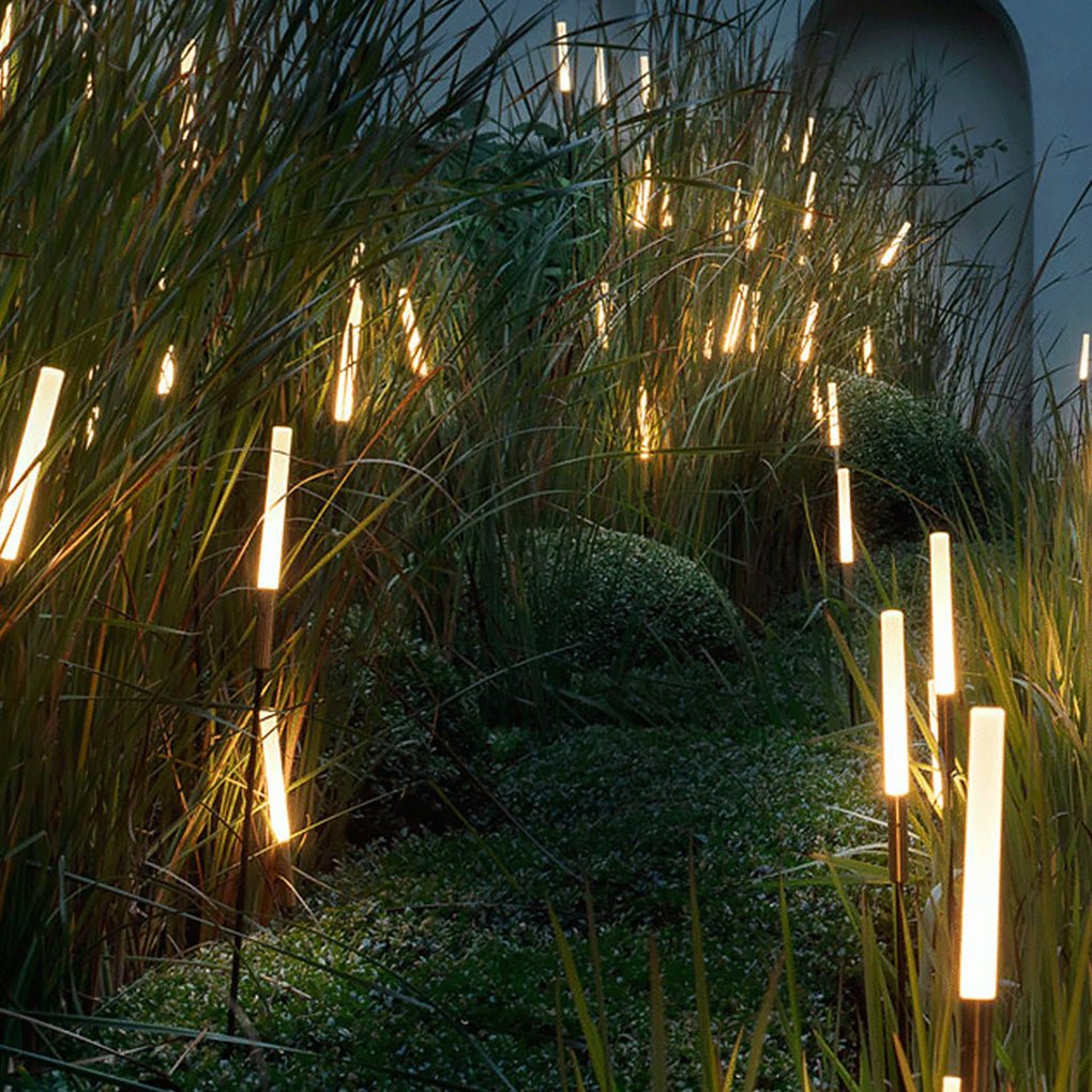 Reed & Cattail Outdoor Column Lights Low Voltage Solar LED Landscaping Garden Lawns Lighting