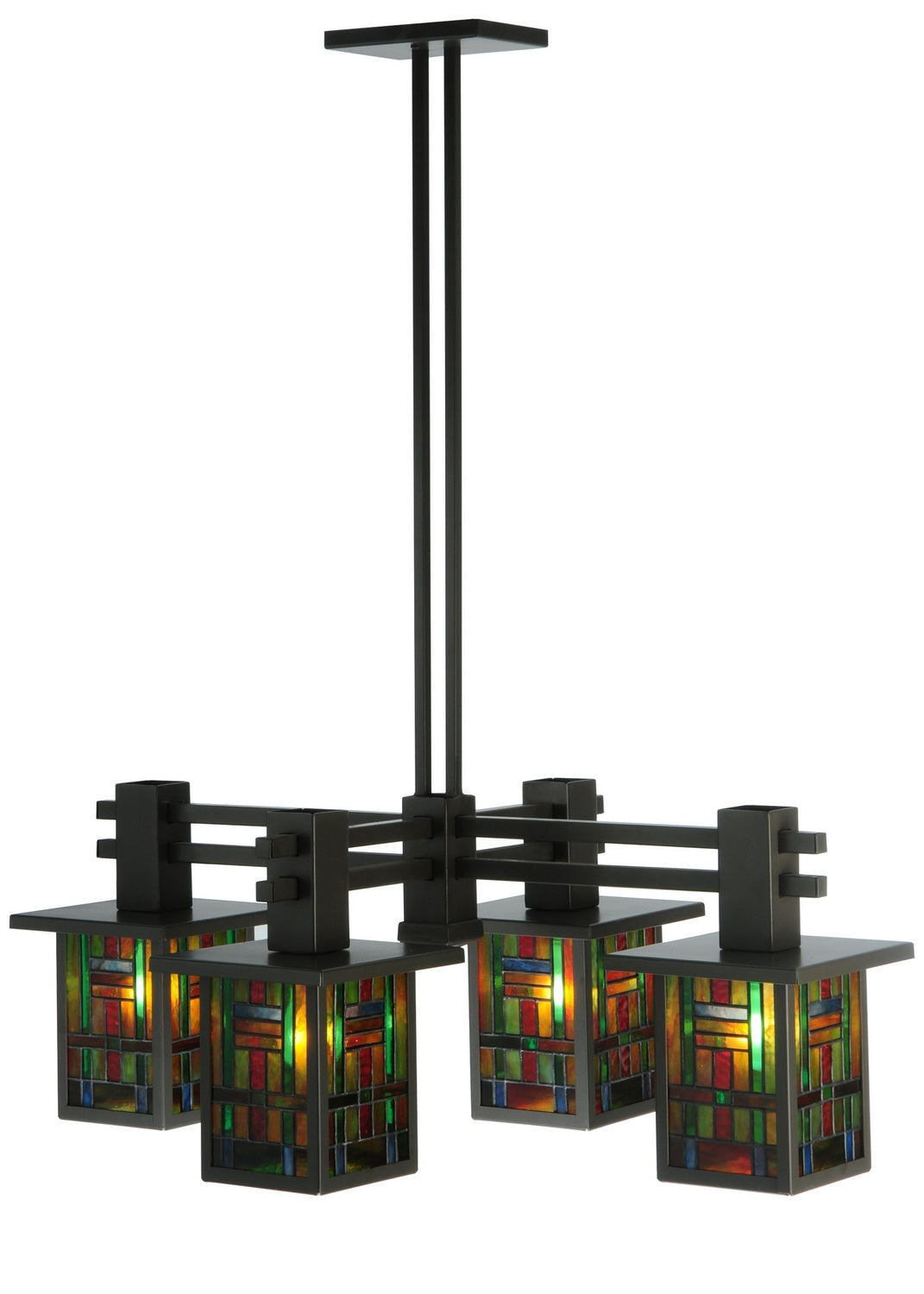 Four Light Oblong Chandelier