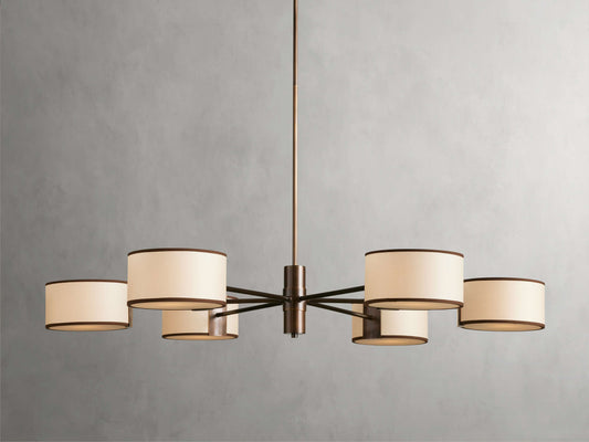Daphne 48" Round Chandelier in Ecru