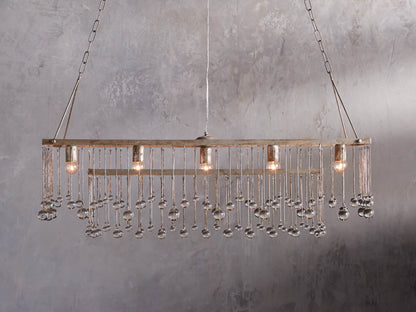 Aubrey Rectangular Chandelier in Silver