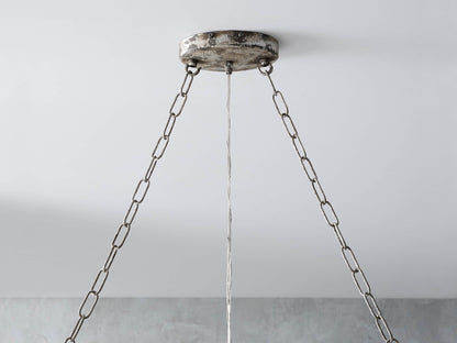 Aubrey Rectangular Chandelier in Silver