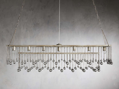 Aubrey Rectangular Chandelier in Silver