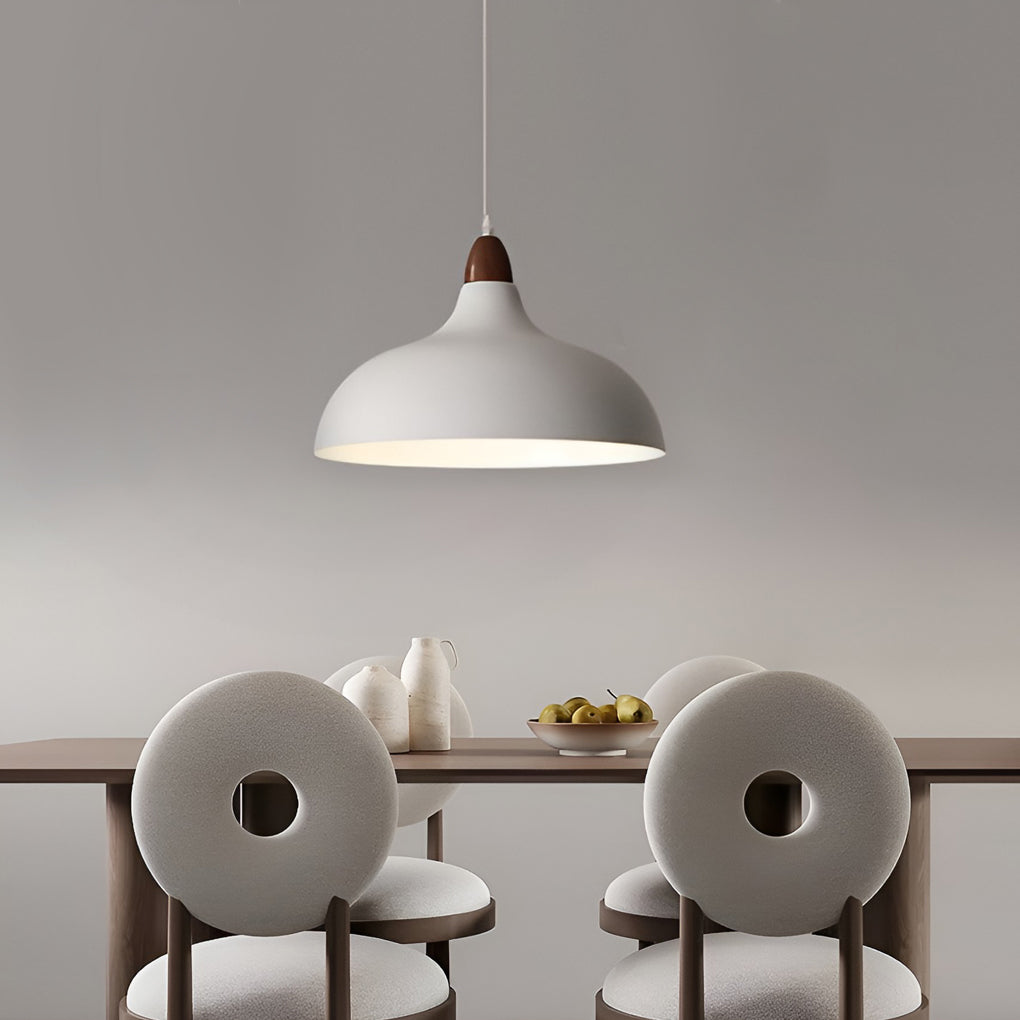 Round E27 12W White Nordic Pendant Light Hanging Lamp Chandelier