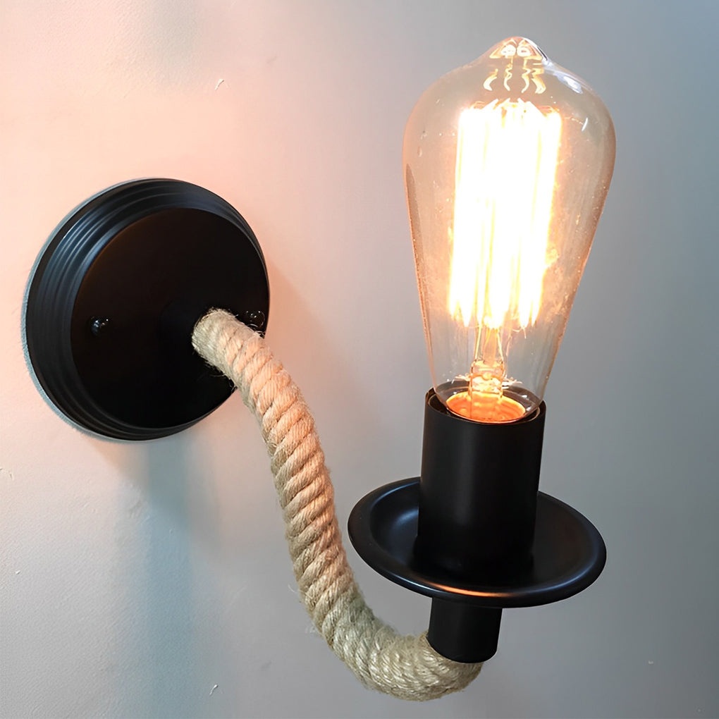 Creative Iron Rope Retro Industrial Style Wall Lamp Wall Lights Fixture