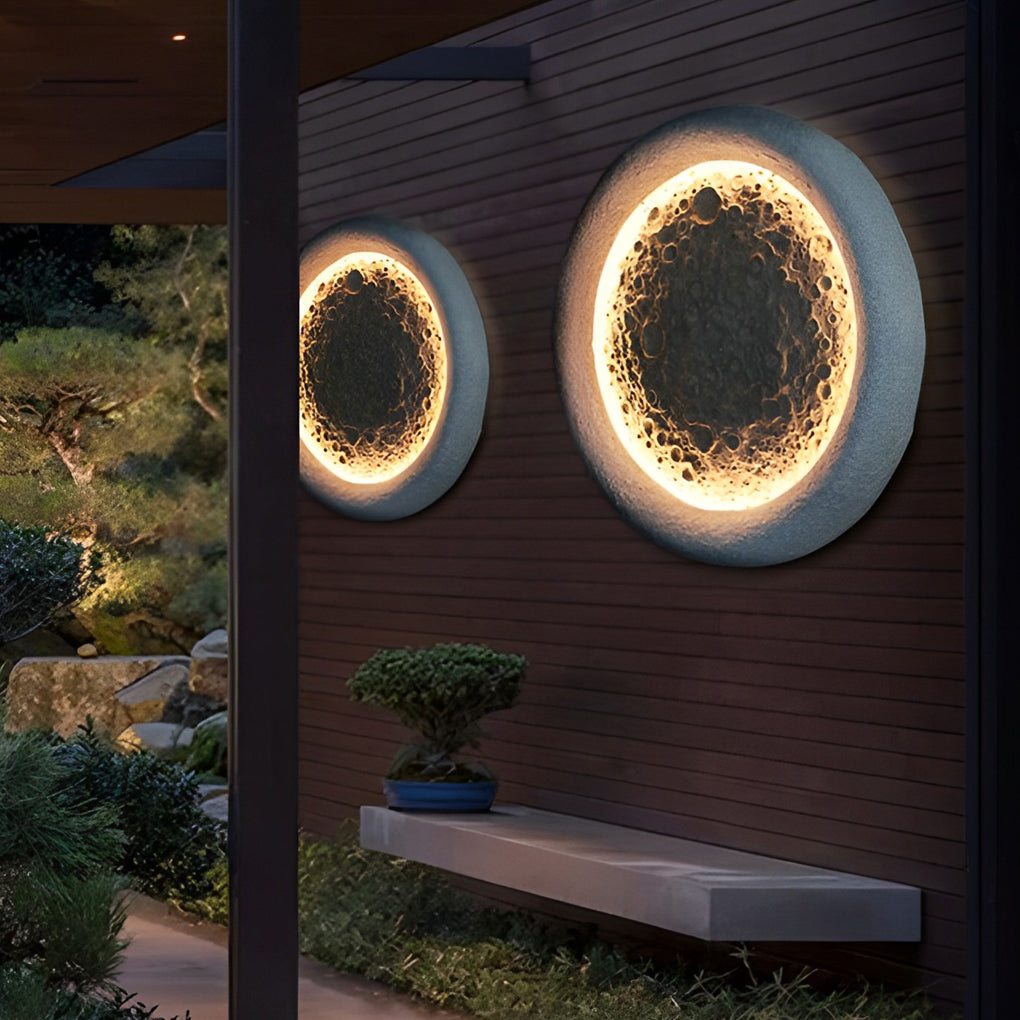 Moon Craters Design LED Waterproof Modern Outdoor Wall Lamp Exterior Lights