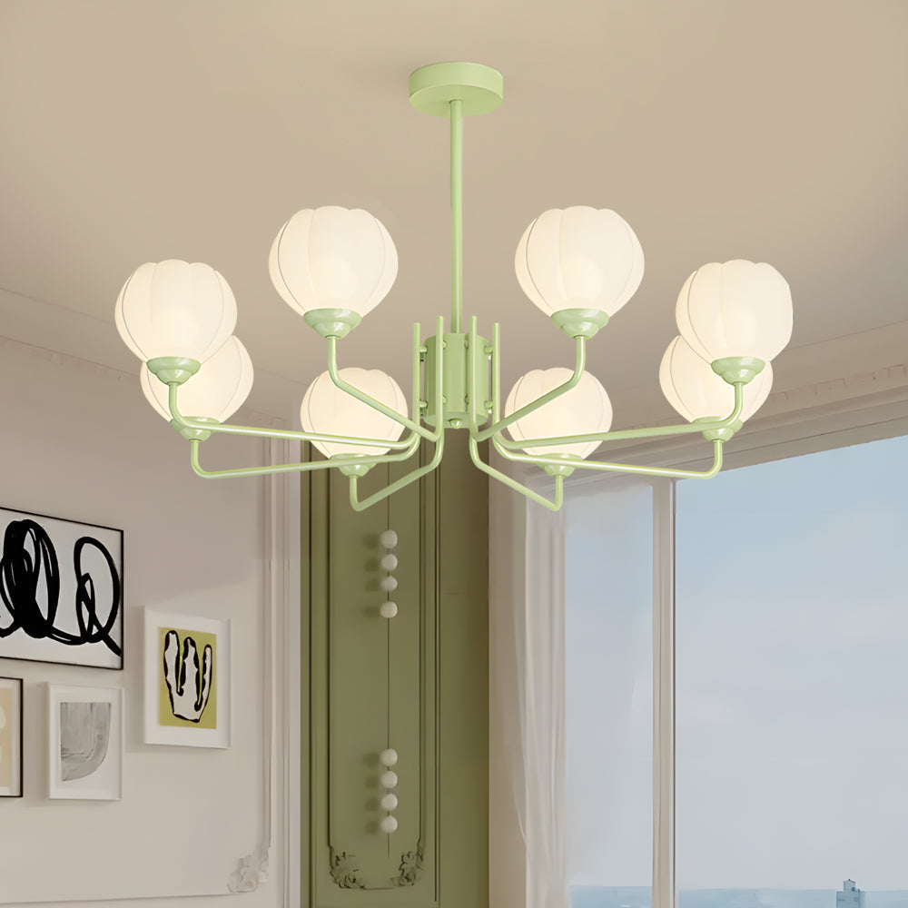 8 Flowers Bell Orchid Three Step Dimming Modern Hanging Lights Fixture