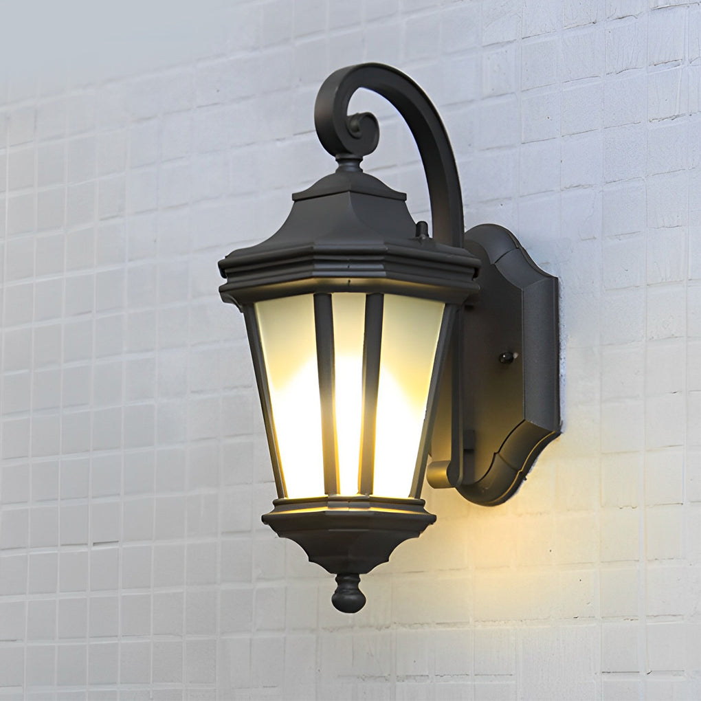 Minimalist Frosted Glass Waterproof European-Style Outdoor Wall Lamp