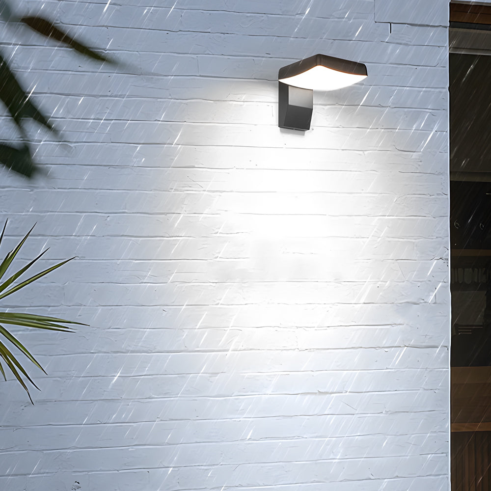 Black Motion Sensor Outdoor Wall Light - Rotatable