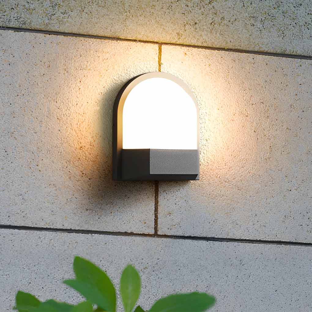 Minimalist Waterproof LED Dark Gray Modern Outdoor Wall Lamp Exterior Lights