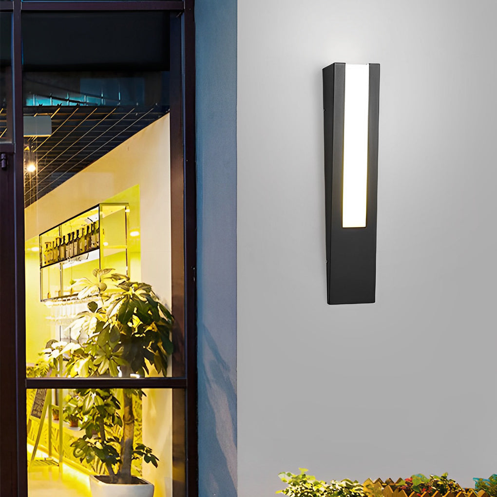 Minimalist LED Waterproof Black Modern Outdoor Wall Lamp Exterior Lights