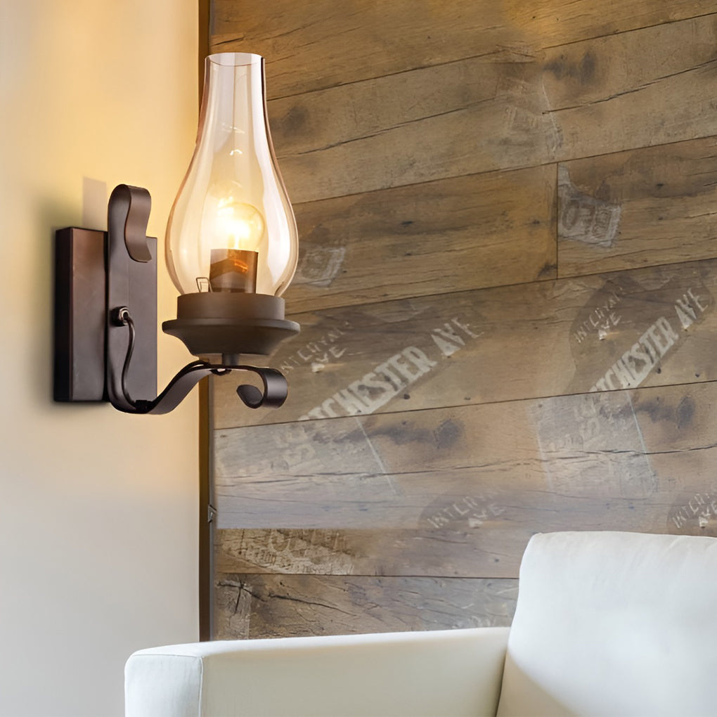 Retro Glass E27 Industrial Wall Lamp Wall Sconces Lighting