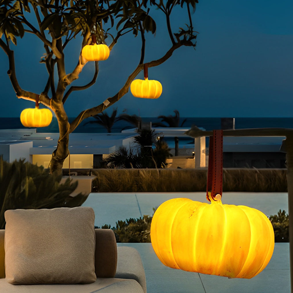 Portable Resin Pumpkin LED Waterproof USB Chargeable Outdoor Lights