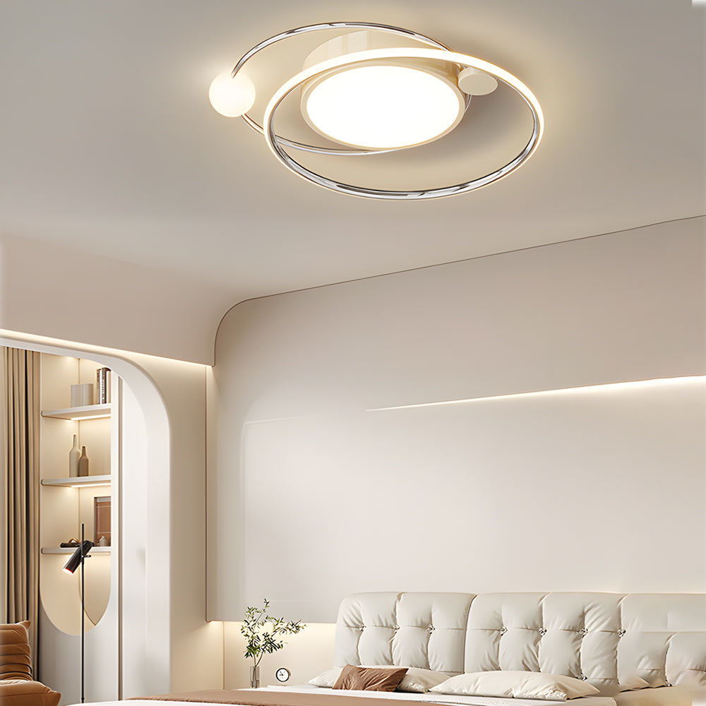 Dia 20'' 3 Step Dimming Nordic LED Ceiling Lights Dimmable with Remote