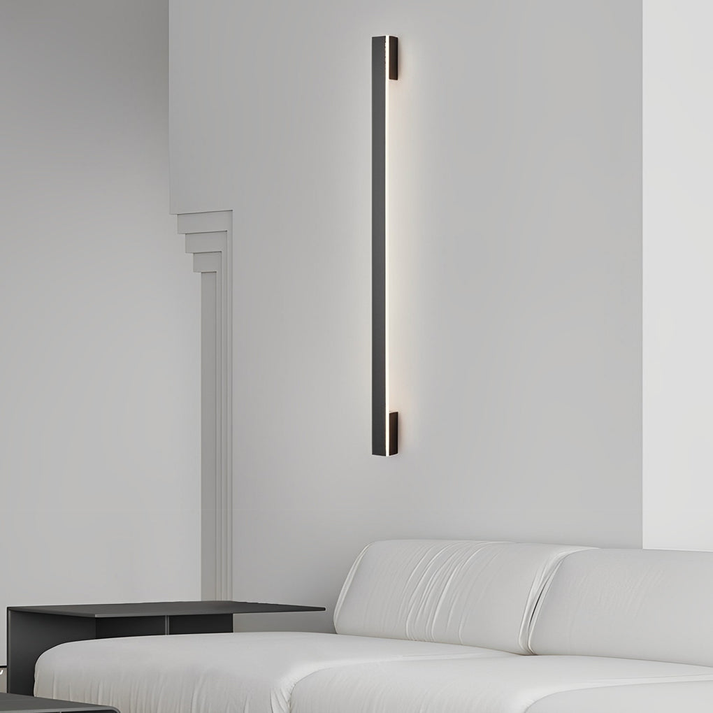 Long Strip Minimalist Three Step Dimming LED Copper Modern Wall Lamp