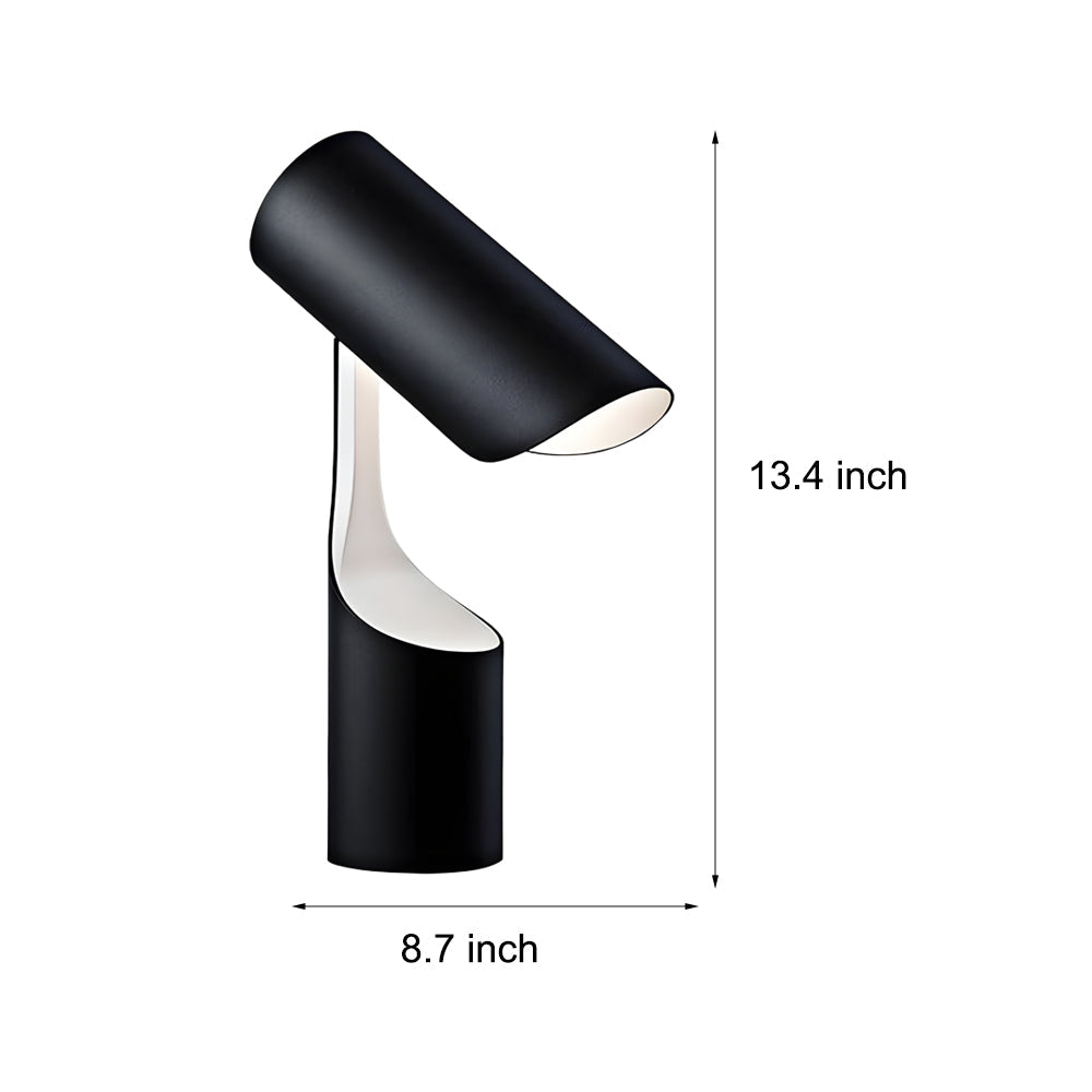 Nordic Black LED Desk Lamp with Adjustable Cylinder Design