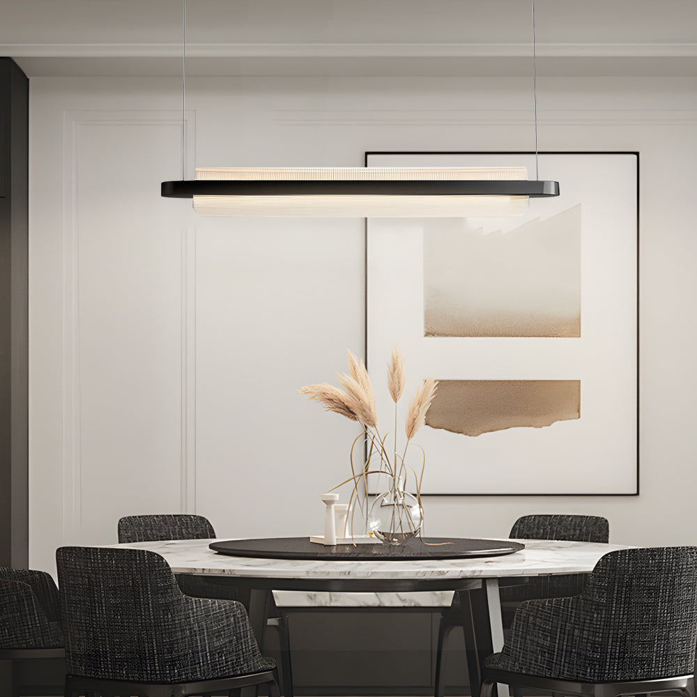 Modern Nami Linear Suspension Lamp Elegant Acrylic Island Light