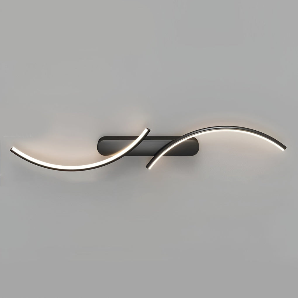 Creative S-shaped LED Three-color Light Modern Wall Sconce Lighting