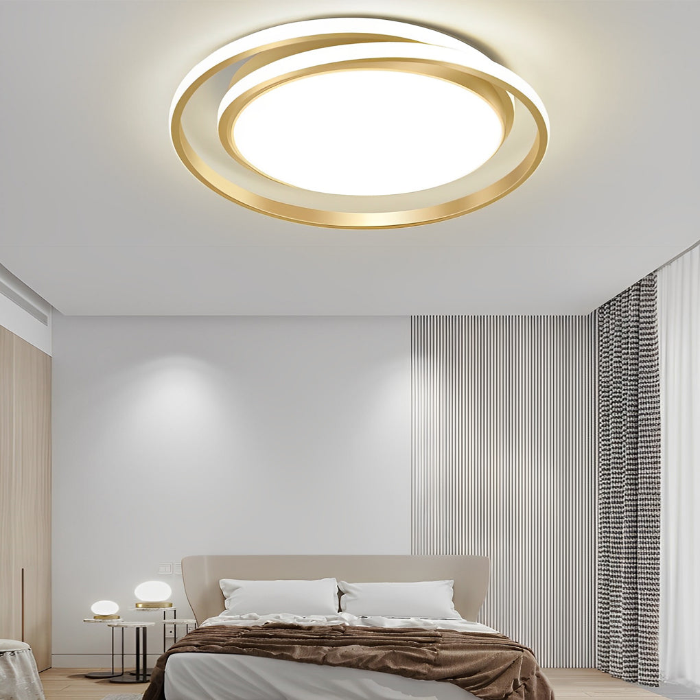 Circular LED Stepless Dimming Modern Ceiling Lights with Remote Control