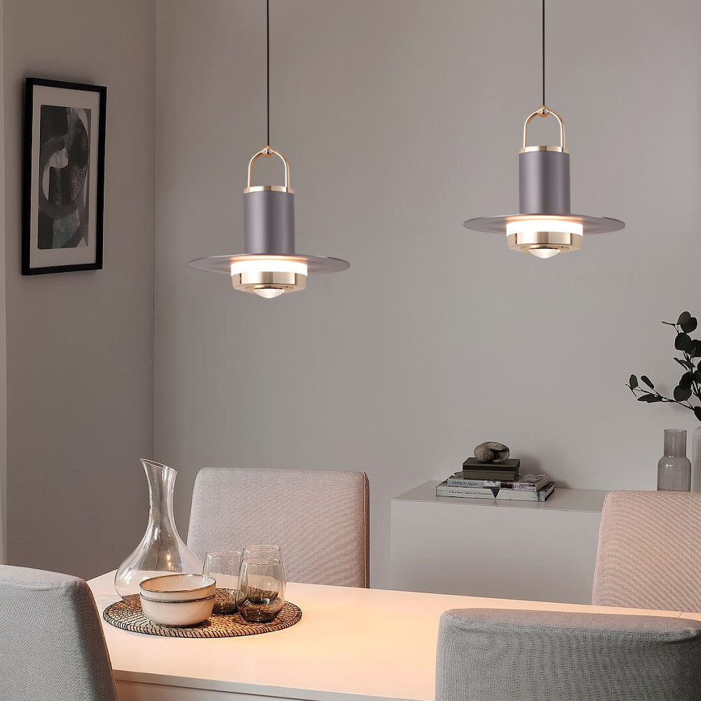 Small Simple Creative Metal Glass LED Nordic Hanging Lights Pendant Lamp