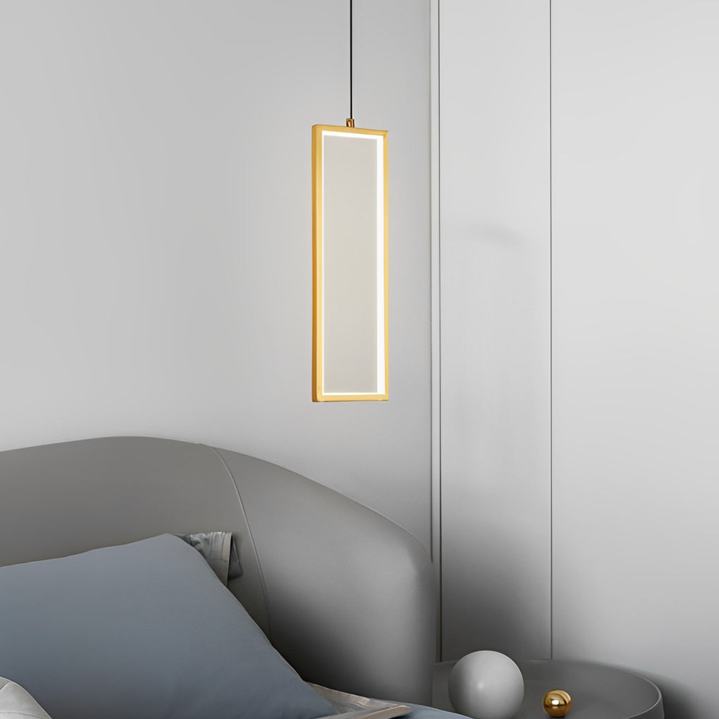 Mini Rectangular Three Step Dimming LED Minimalist Small Pendant Light