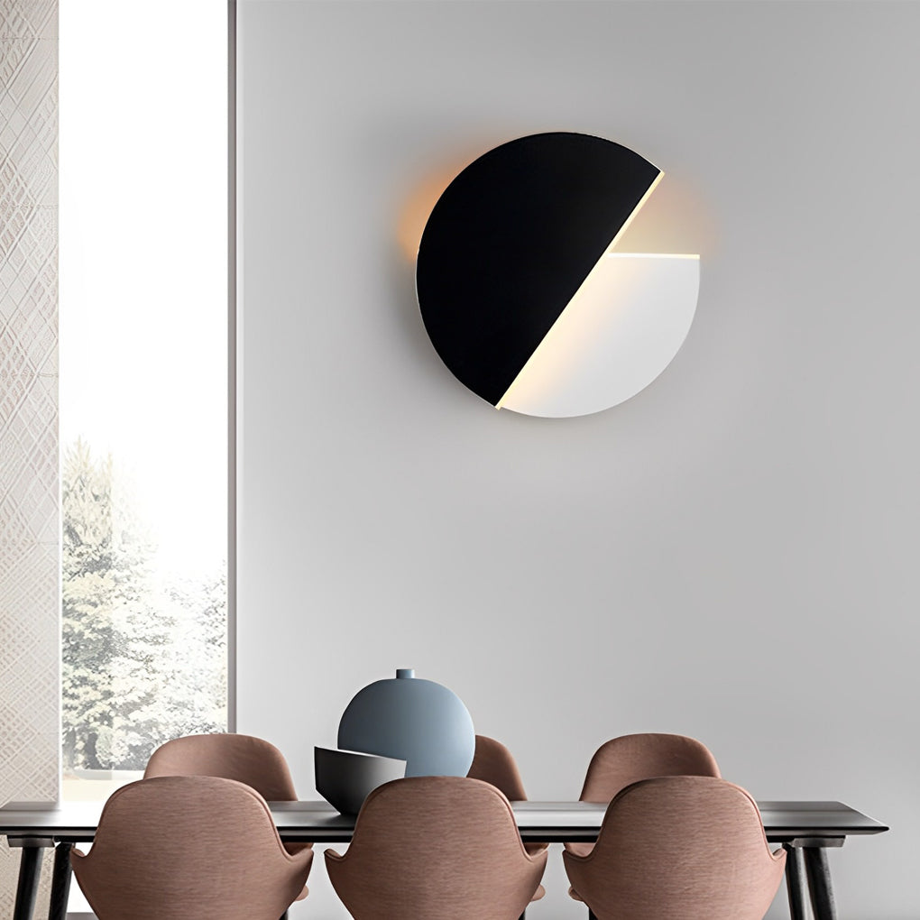 Creative Circular 350° Rotatable LED Black Nordic Wall Sconces Lighting