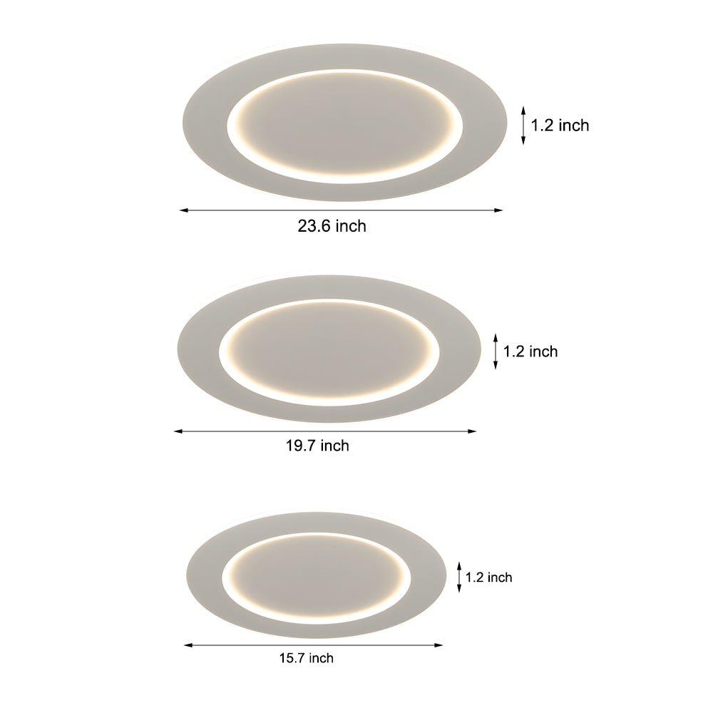 White Dimmable LED Circle Flush Ceiling Light