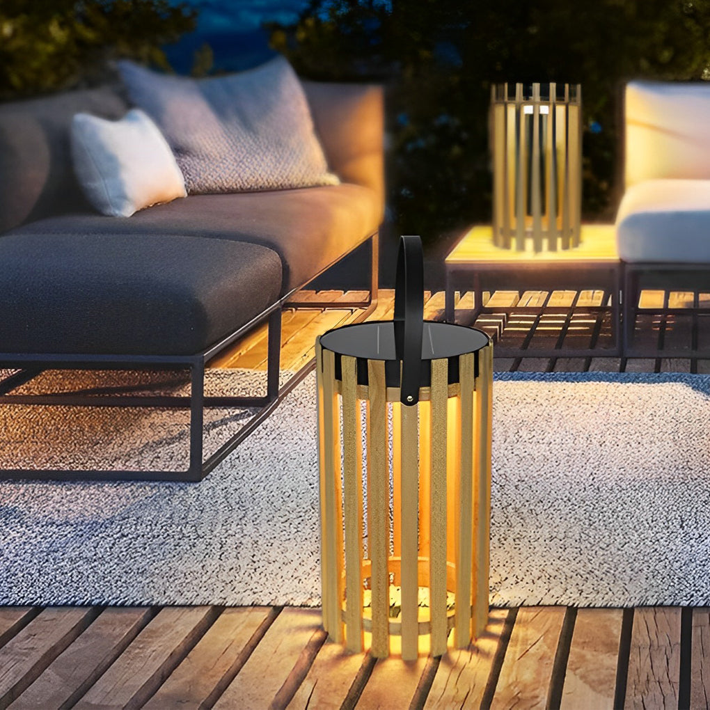 Portable Lantern Design Waterproof LED Modern Solar Outdoor Floor Lamp