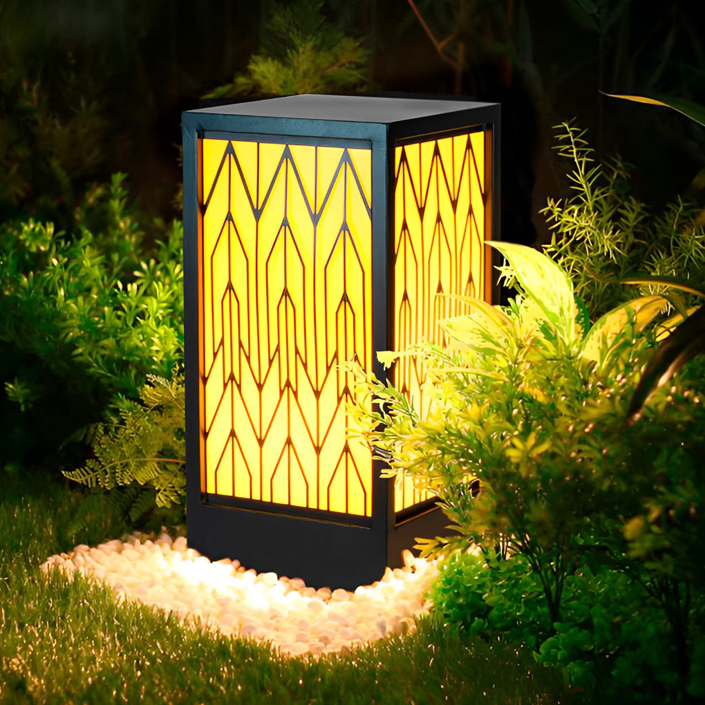 Waterproof LED Black Yard Decor Retro Lawn Lamp Outdoor Landscape Lighting