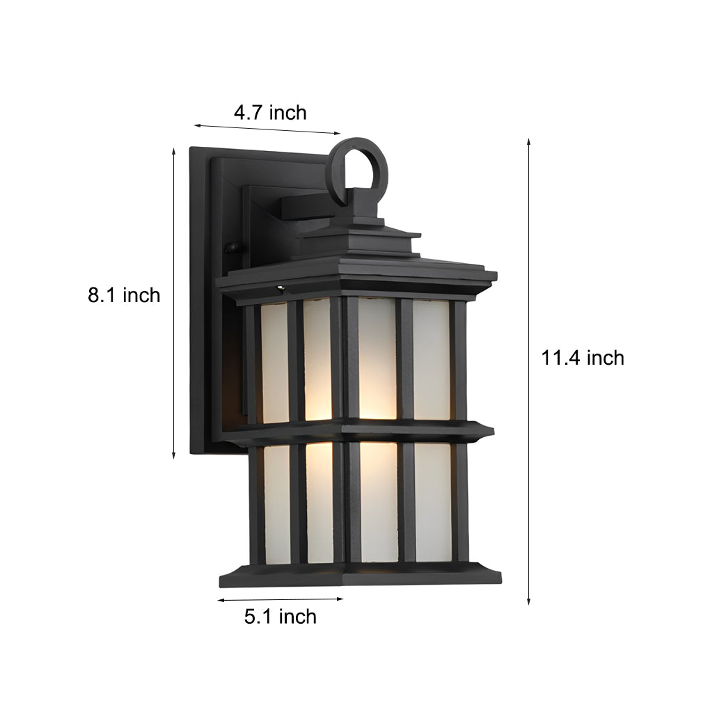 Outdoor Waterproof Aluminum Black European Style Exterior Wall Lights