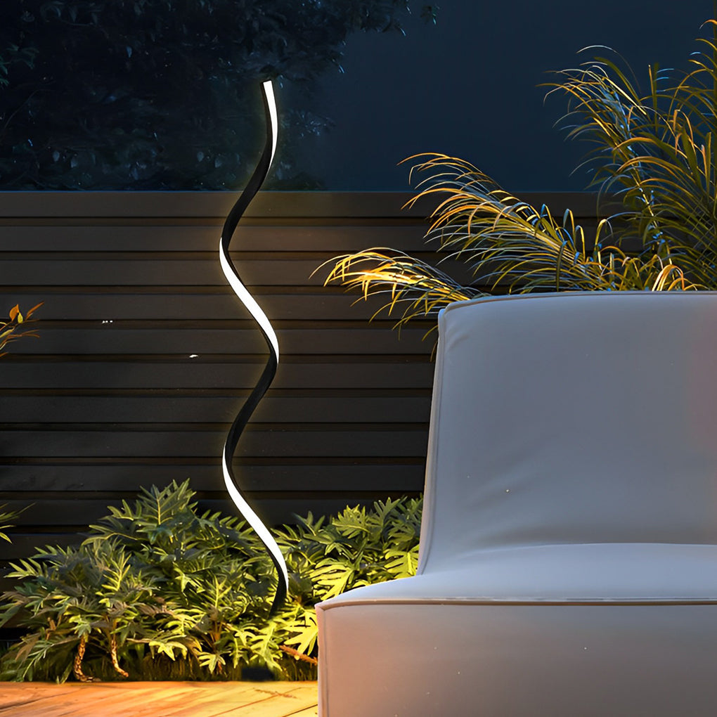 [Clearance Sale] Creative Twisted Seaweed Shaped Waterproof LED Modern Solar Lawn Lights