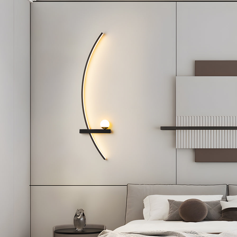 21'' Curved Strip 3 Step Dimming LED Wall Sconce Lighting Wall Lamp