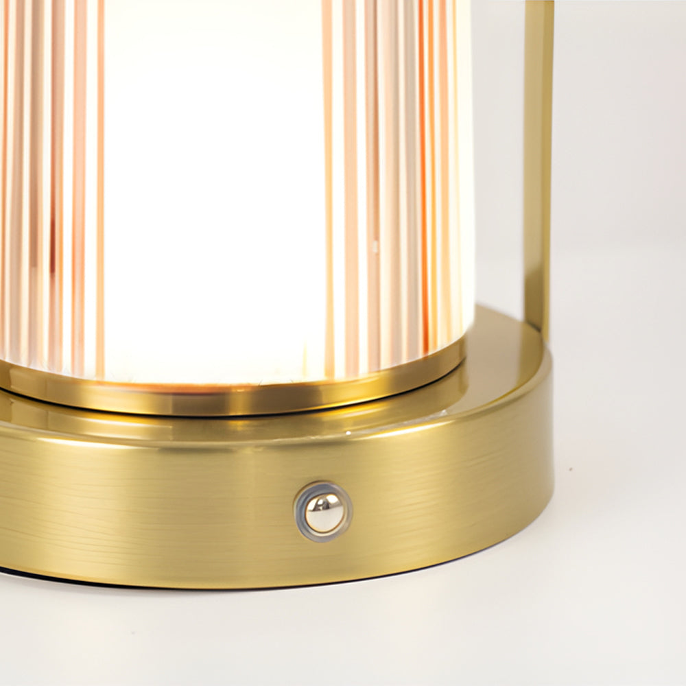 Touch Rechargeable LED Brass Portable Cordless Lantern Table Lamp