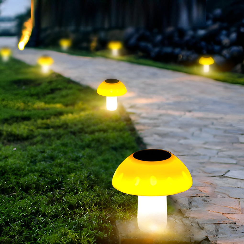 Mushroom Waterproof LED Intelligent Light-controlled Solar Lawn Lights