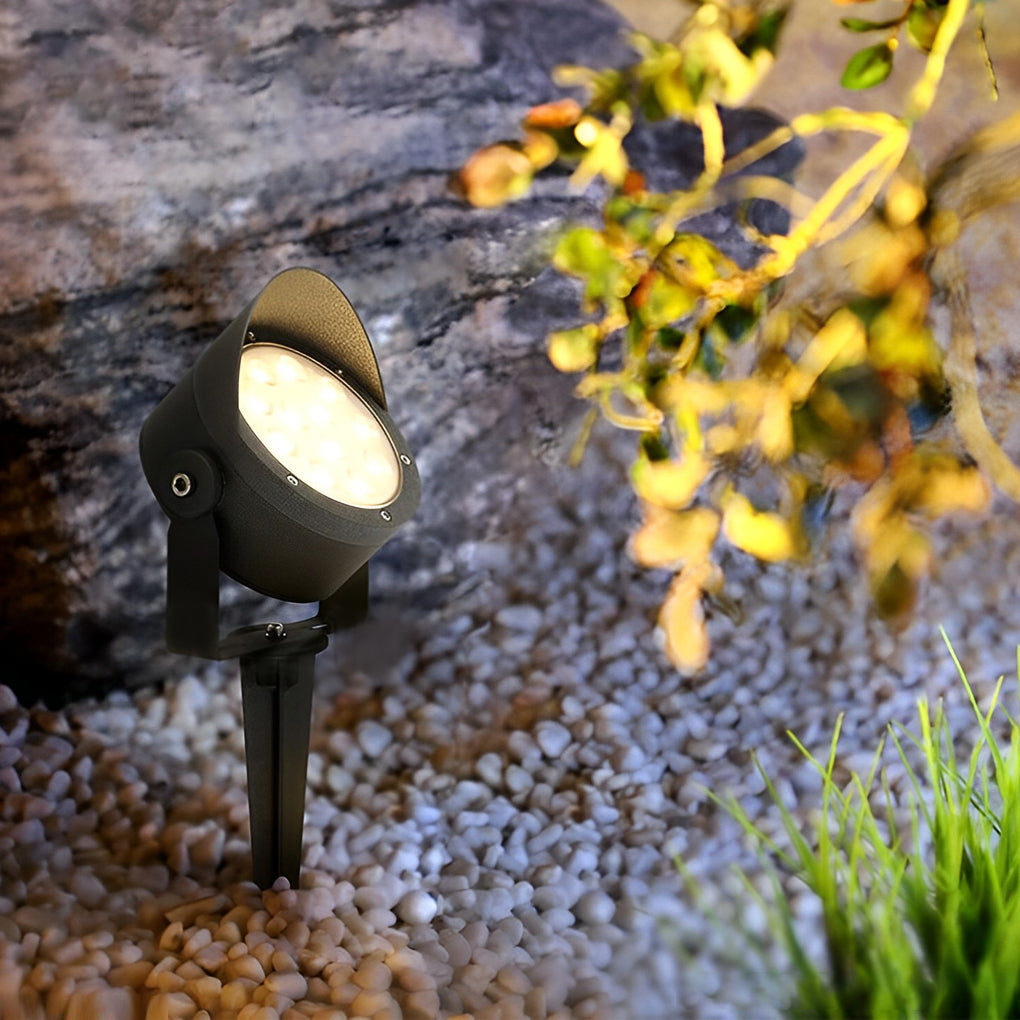 Adjustable Waterproof LED Anti-slip Black Modern Outdoor Spotlights