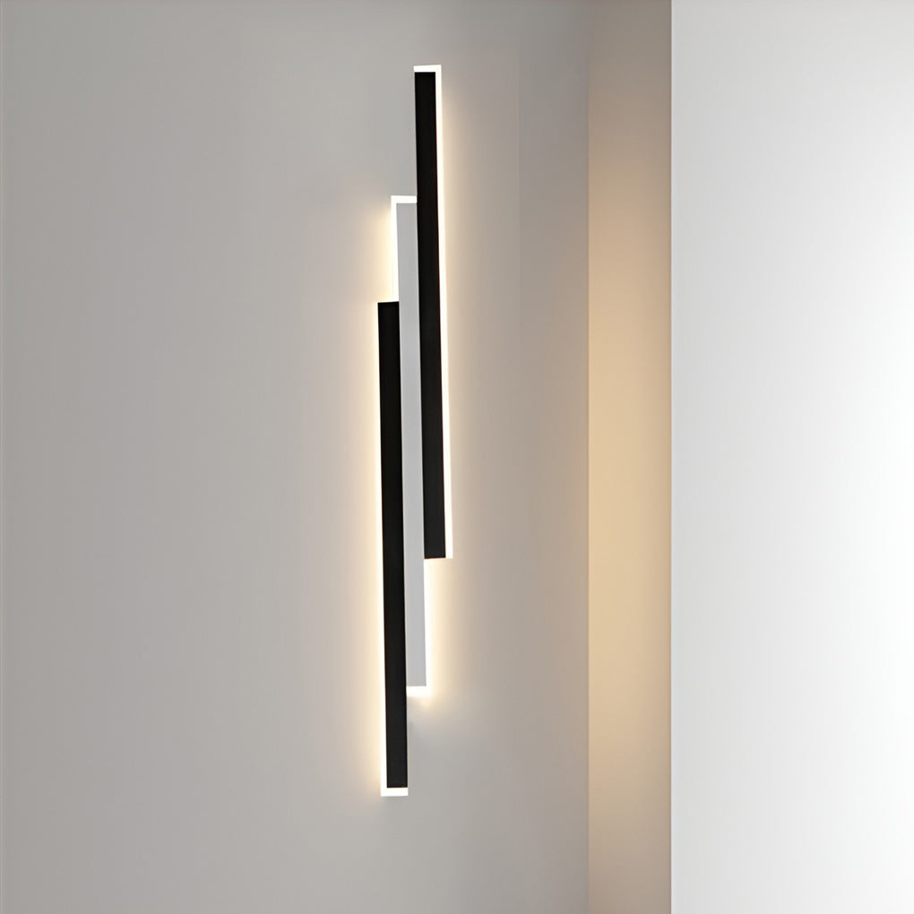 3-light Combined Linear Wall Lights 3-LED Rectangle Bar Outdoor Wall Light