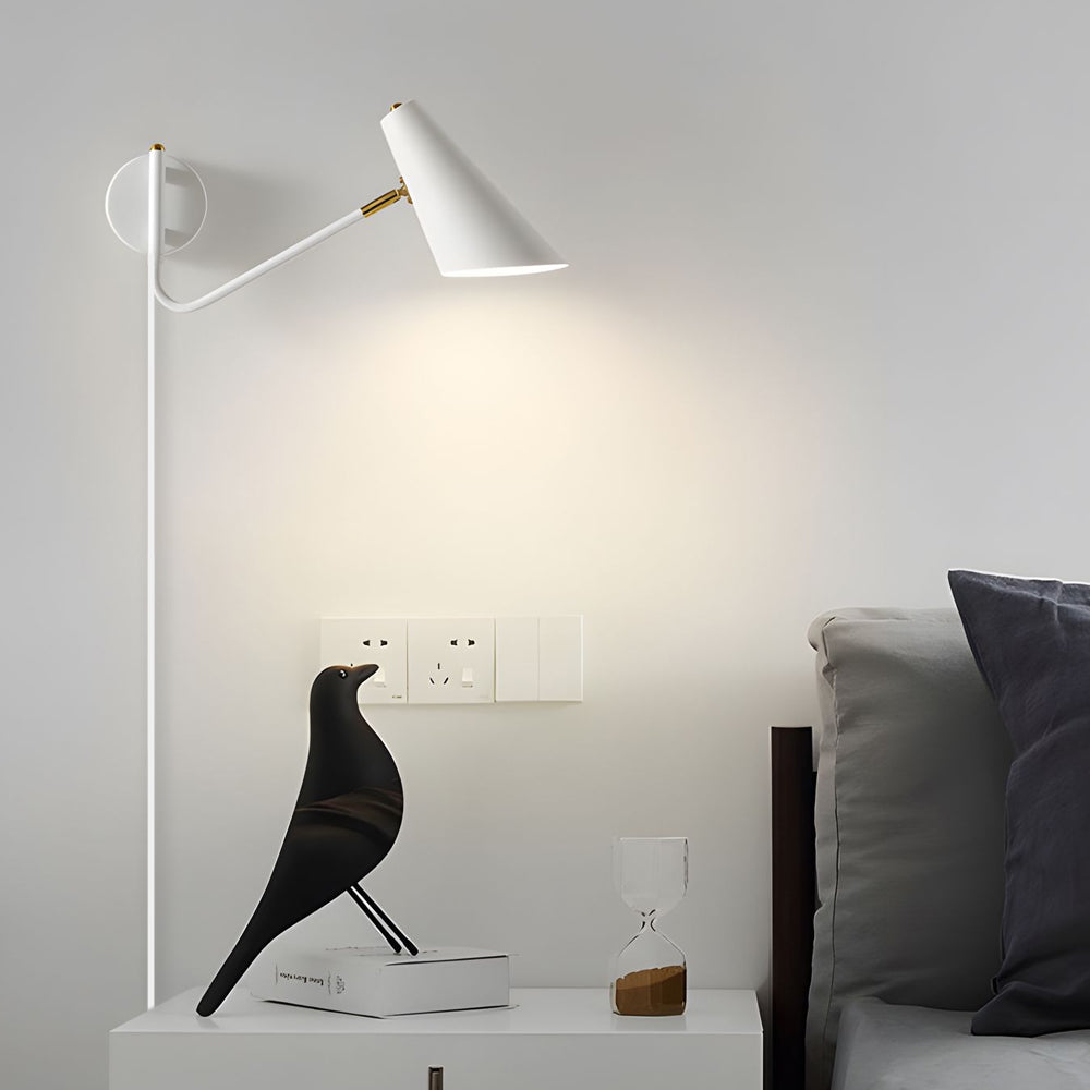 Modern Hoxton Hanging Wall Sconce with Conical Shade - 1-Light