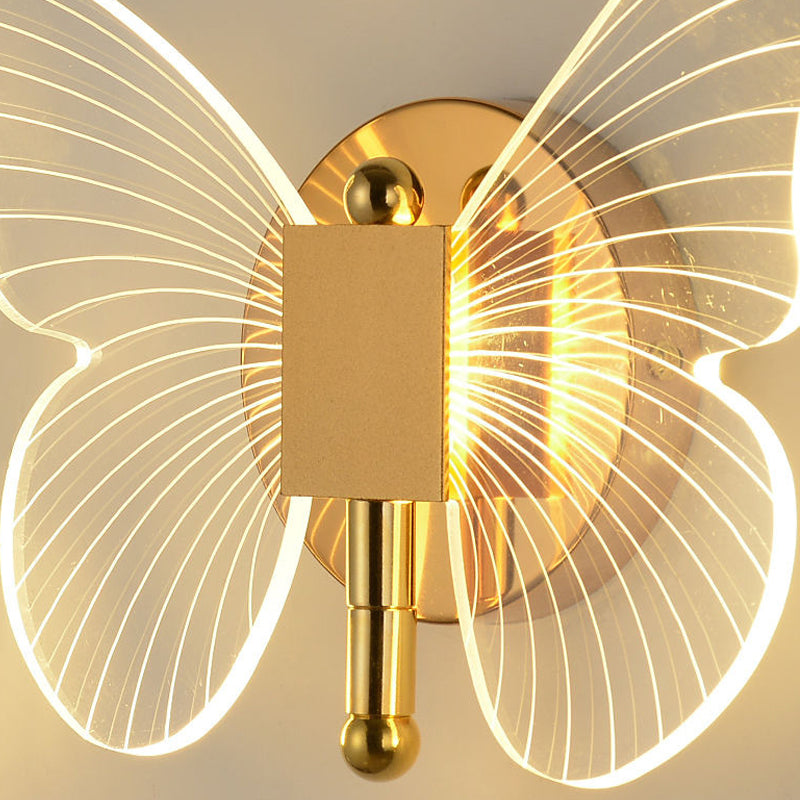 Butterflies Luxury Creative Three Step Dimming Modern LED Wall Lights Fixture