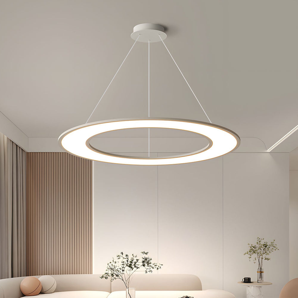 Planet Rings LED Pendant Light in Black/White