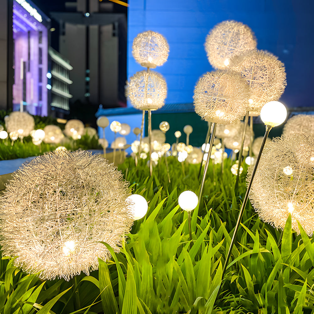 10Pcs Solar Dandelion Garden Lights Outdoor Pathway Light for Yard