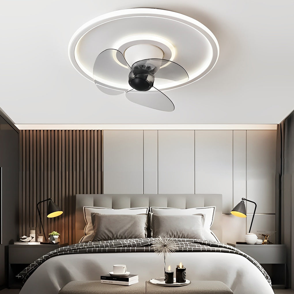 Smart Silent 360° Rotating Dimmable LED Invisible Ceiling Fan Lights