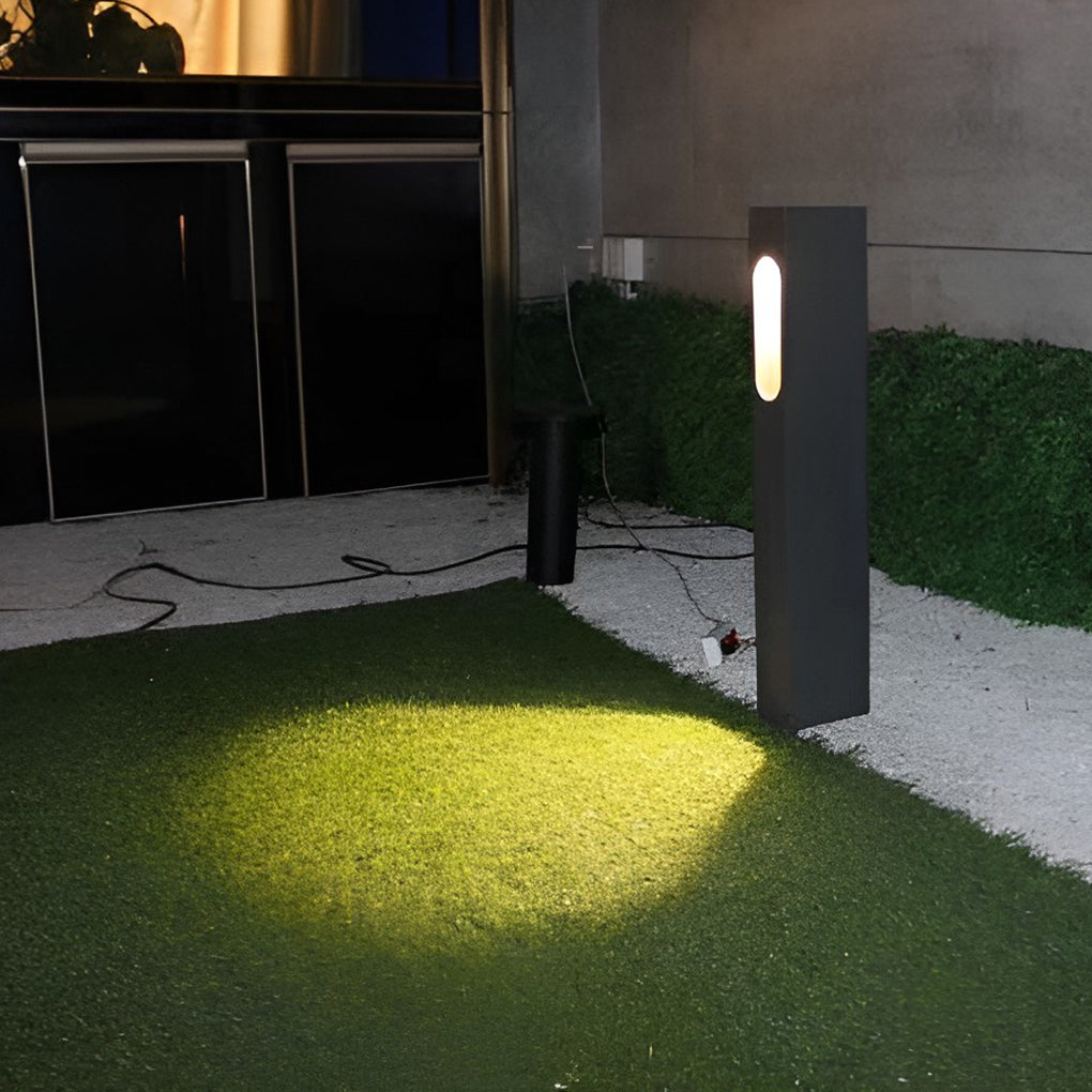 Square Waterproof LED 7W Black Modern Outdoor Lawn Light Pathway Lights