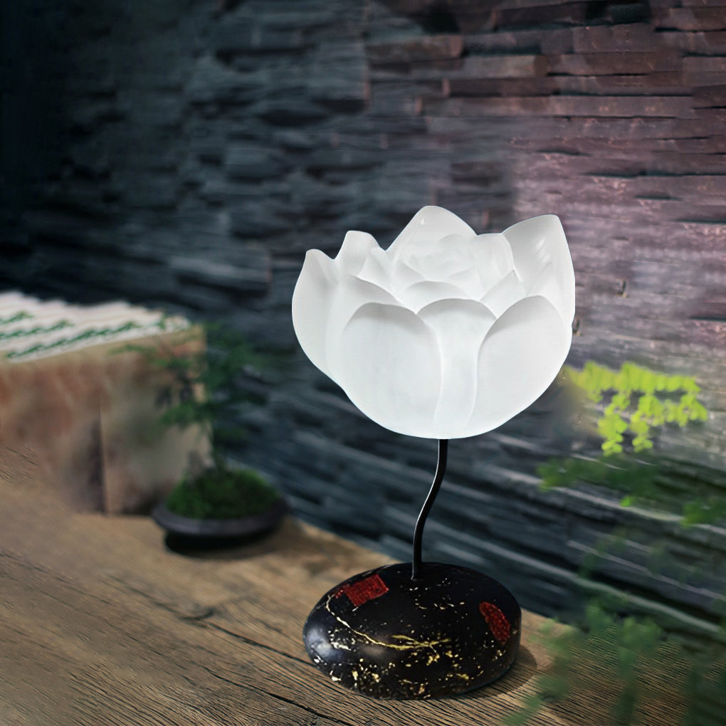 Short Fancy Lotus Aesthestics LED Flower Floor Lamp