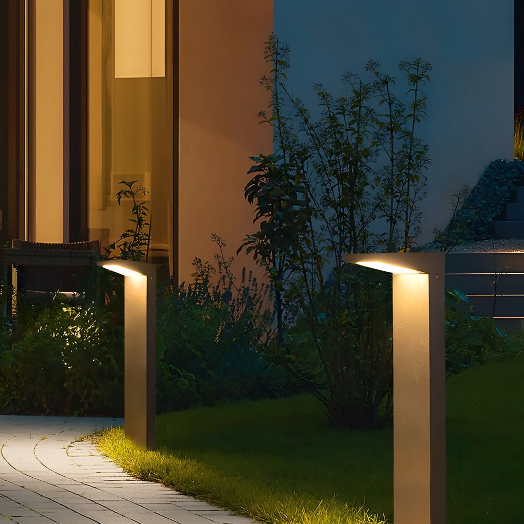 7-shaped Solar Waterproof LED Modern Outdoor Post Lights Pathway Lights