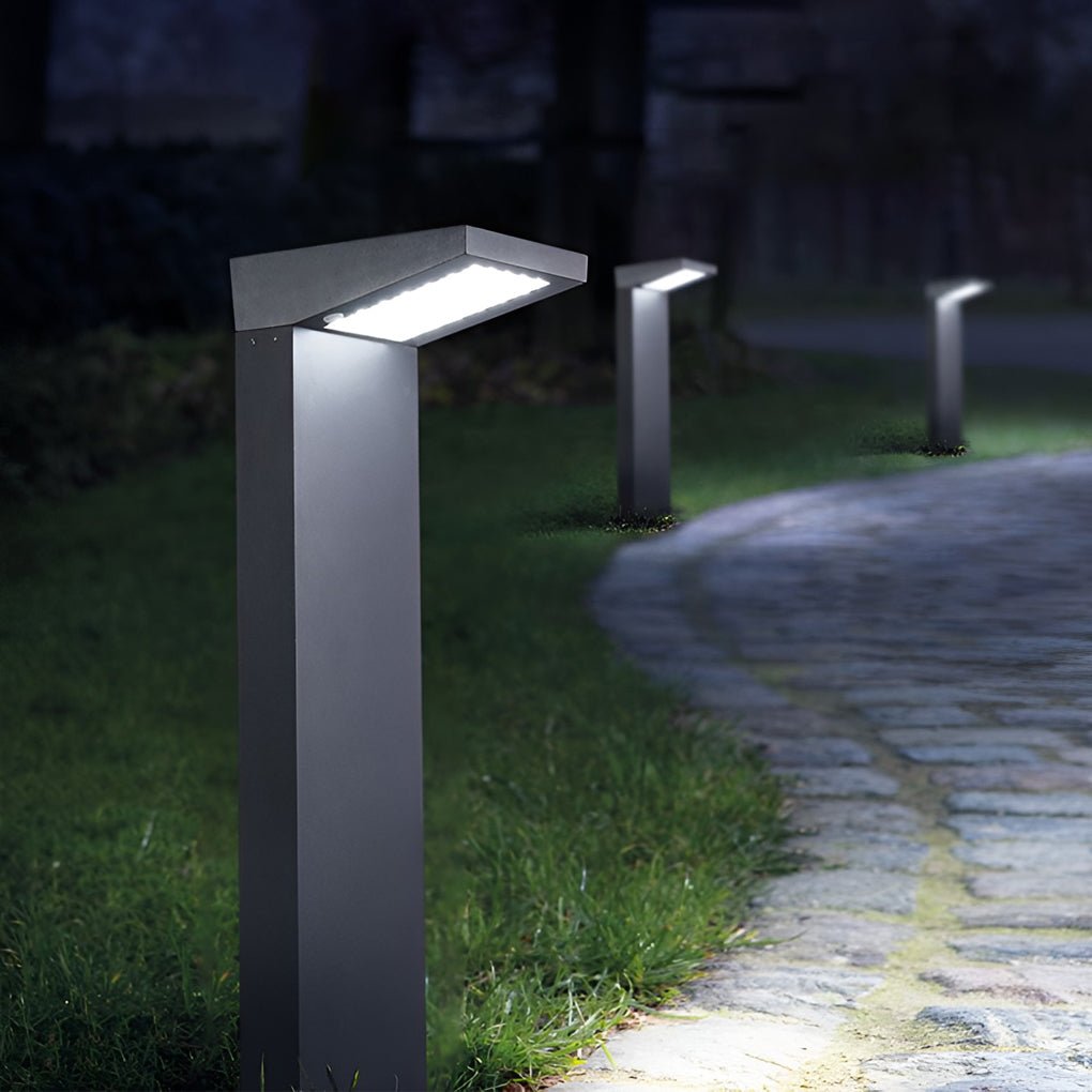 7-shaped Solar Waterproof LED Modern Outdoor Post Lights Pathway Lights