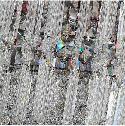 Ischia di Castro | Modern Luxury Drum Crystal LED Chandelier in Creative Design, Gold, Dia31.5xh11.0", Cool Light, Non-Dimmable