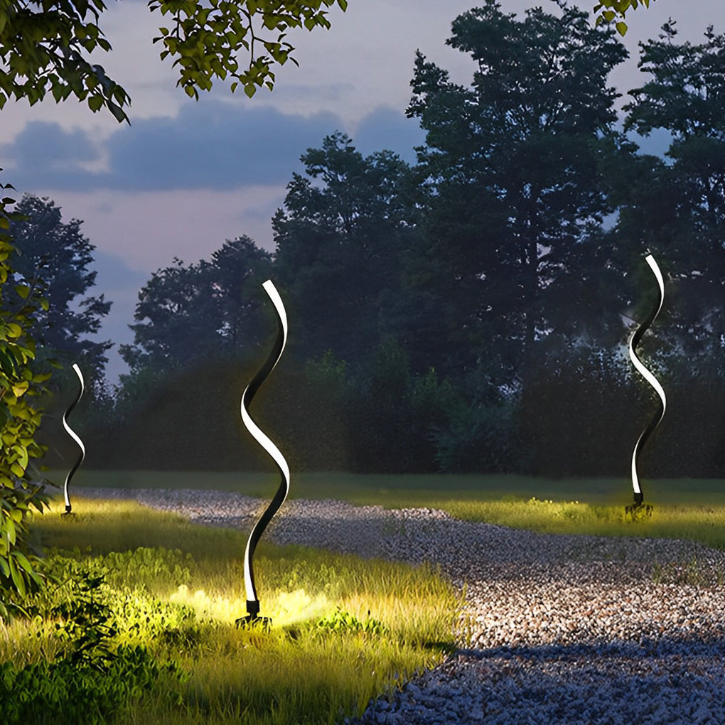 [Clearance Sale] Creative Twisted Seaweed Shaped Waterproof LED Modern Solar Lawn Lights