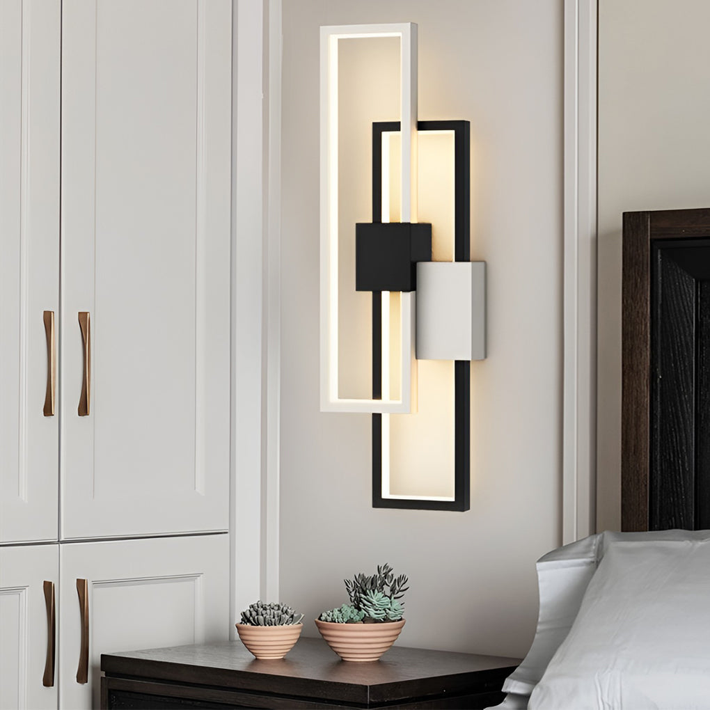 Rectangular Three-color Light LED Nordic Wall Light Fixture Wall Lamp