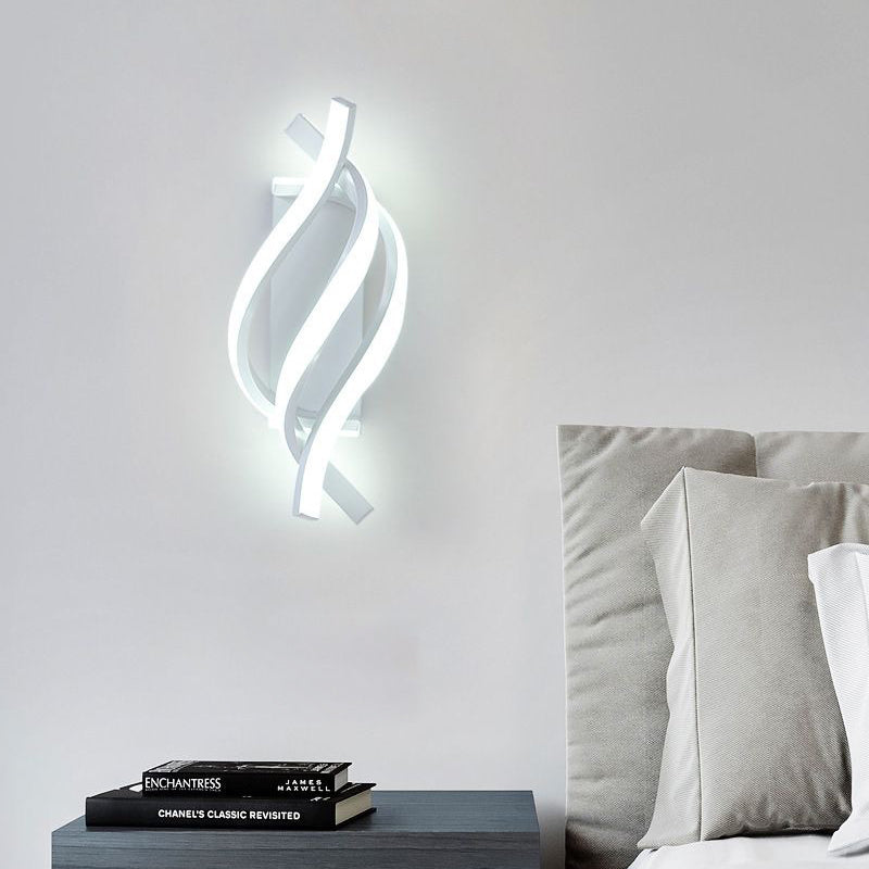 Spiral Minimalist Three Step Dimming LED Modern Wall Lamp Sconces Lighting