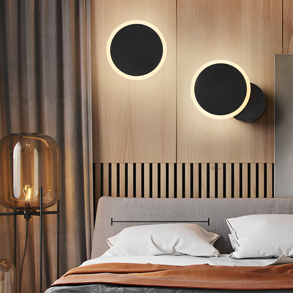 Round Rotatable LED Iron Acrylic Modern Wall Lamp Wall Sconces Lighting